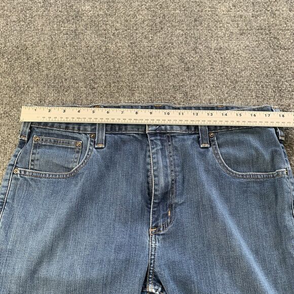 Carhartt Mens Relaxed Fit Blue Jeans Straight Med Wash Size 36 x 30 - Picture 11 of 13